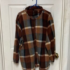 White Stag Plaid Jacket in Brown and Blue